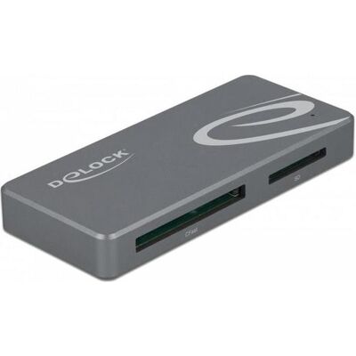 Delock Card Reader Extern 91754 USB-A/C für CF und SD (USB), Speicherkartenlesegerät, Grau Delock Card Reader Extern 91754 USB-A/C für CF und SD (USB), Speicherkartenlesegerät, Grau