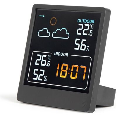 Livoo Wetterstation - Innen- und Außenthermometer, Hygrometer, Farbdisplay Livoo Wetterstation - Innen- und Außenthermometer, Hygrometer, Farbdisplay