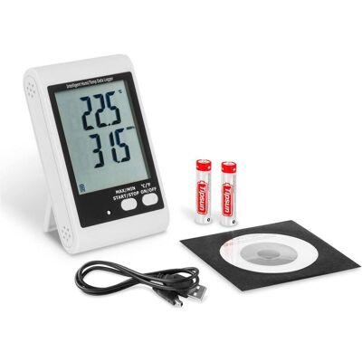 Steinberg Datenlogger Temperatur Thermometer Luftfeuchte Usb Datenlogger Pc Software LCD, Thermometer + Hygrometer, Silber, Weiss Steinberg Datenlogger Temperatur Thermometer Luftfeuchte Usb Datenlogger Pc Software LCD, Thermometer + Hygrometer, Silber, Weiss