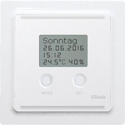 Eltako FUTH55ED/230V-pg Hygrostat Reichweite max. (im Freifeld) 30m, Thermometer + Hygrometer, Weiss Eltako FUTH55ED/230V-pg Hygrostat Reichweite max. (im Freifeld) 30m, Thermometer + Hygrometer, Weiss
