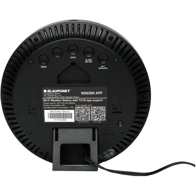 Blaupunkt Stacja pogodowa WS65BK APP czarna, Wetterstation, Schwarz Blaupunkt Stacja pogodowa WS65BK APP czarna, Wetterstation, Schwarz