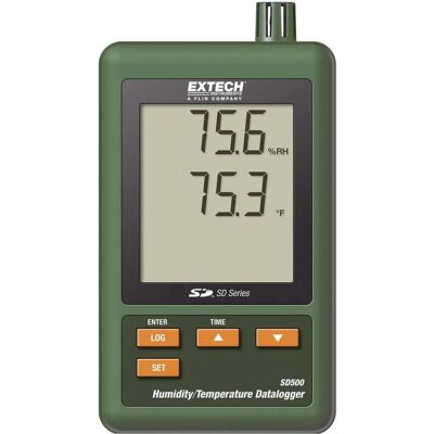 Extech Multi-Datenlogger SD500 Messgr, Thermometer + Hygrometer, Grün Extech Multi-Datenlogger SD500 Messgr, Thermometer + Hygrometer, Grün