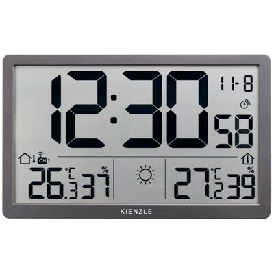 Kienzle, Wanduhr, Jumbo NEO LCD Wanduhr mit Wetterstation Kienzle, Wanduhr, Jumbo NEO LCD Wanduhr mit Wetterstation