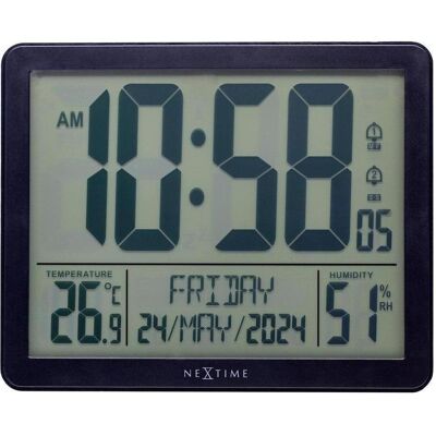 Nextime Digitale Funkuhr mit Wetterstation, ABS Gehäuse, schwarz/weiss, Wetterstation, Weiss, Schwarz Nextime Digitale Funkuhr mit Wetterstation, ABS Gehäuse, schwarz/weiss, Wetterstation, Weiss, Schwarz