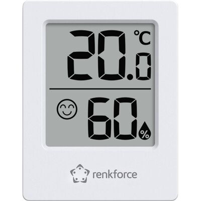Renkforce RF-6417554 Funk-Thermo-/Hygrometer Weiss, Thermometer + Hygrometer, Weiss Renkforce RF-6417554 Funk-Thermo-/Hygrometer Weiss, Thermometer + Hygrometer, Weiss