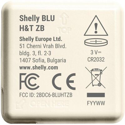 Shelly BLU HT ZB Mocha, Thermometer + Hygrometer, Braun, Beige Shelly BLU HT ZB Mocha, Thermometer + Hygrometer, Braun, Beige