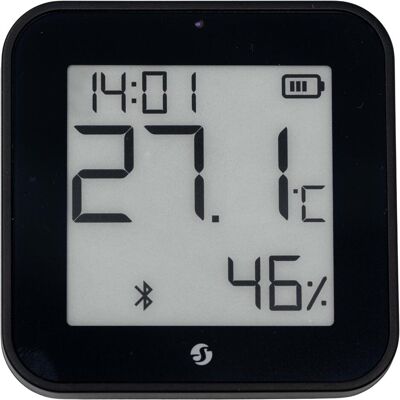 Shelly BLU HT Display ZB, Thermometer + Hygrometer, Schwarz Shelly BLU HT Display ZB, Thermometer + Hygrometer, Schwarz
