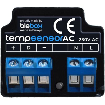 BleBox tempsensorAC - WIFI-THERMOMETER FÜR 4 TEMPERATURSENSOREN, Thermometer + Hygrometer BleBox tempsensorAC - WIFI-THERMOMETER FÜR 4 TEMPERATURSENSOREN, Thermometer + Hygrometer