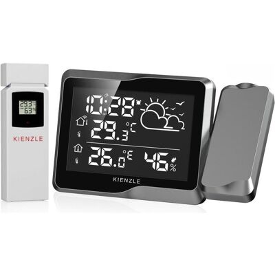 Kienzle Funk DCF Wetterstation mit Wand-Projektion, Wetterstation, Schwarz Kienzle Funk DCF Wetterstation mit Wand-Projektion, Wetterstation, Schwarz