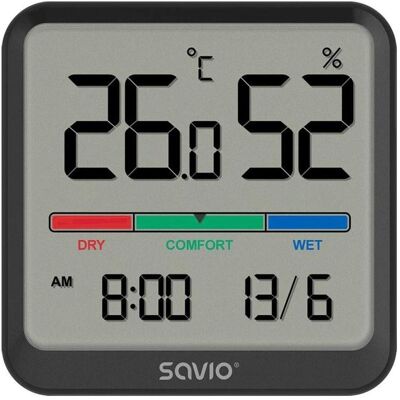Savio CT-01/B, Wetterstation, Schwarz Savio CT-01/B, Wetterstation, Schwarz