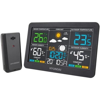 Hyundai HY-4480, Wetterstation, Schwarz Hyundai HY-4480, Wetterstation, Schwarz