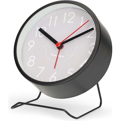 Nedis, Wecker, Analoger Schreibtisch Wecker Snooze-Funktion leises Uhrwerk Schwarz Nedis, Wecker, Analoger Schreibtisch Wecker Snooze-Funktion leises Uhrwerk Schwarz