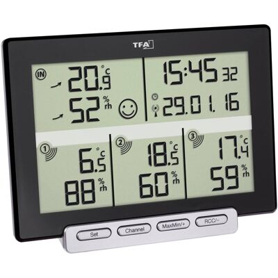 TFA Multi-Sens, Thermometer + Hygrometer, Schwarz TFA Multi-Sens, Thermometer + Hygrometer, Schwarz