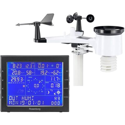 Rosenborg WS2350 Professioneel Weerstation, Wetterstation, Schwarz Rosenborg WS2350 Professioneel Weerstation, Wetterstation, Schwarz
