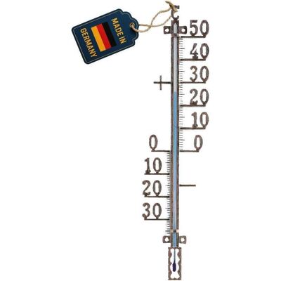 TFA 12.5002 Analoges Außenthermometer aus Metall, Thermometer + Hygrometer, Silber TFA 12.5002 Analoges Außenthermometer aus Metall, Thermometer + Hygrometer, Silber