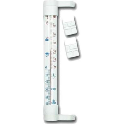 Terdens Fensterthermometer 24cm, Braun, Thermometer + Hygrometer, Braun, Weiss Terdens Fensterthermometer 24cm, Braun, Thermometer + Hygrometer, Braun, Weiss
