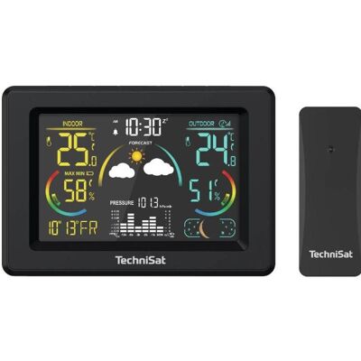 TechniSat iMETEO 600 schwarz / Wetterstation / LCD-Display / Temperatur / Luftfeuchtigkeit / Druck, Wetterstation, Schwarz TechniSat iMETEO 600 schwarz / Wetterstation / LCD-Display / Temperatur / Luftfeuchtigkeit / Druck, Wetterstation, Schwarz