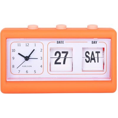 Karlsson Data Flip Wecker - Orange Karlsson Data Flip Wecker - Orange