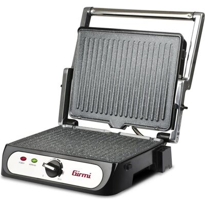 Girmi BS41 Grillpfanne mit abnehmbaren Steinplatten, Kontaktgrill, Schwarz Girmi BS41 Grillpfanne mit abnehmbaren Steinplatten, Kontaktgrill, Schwarz