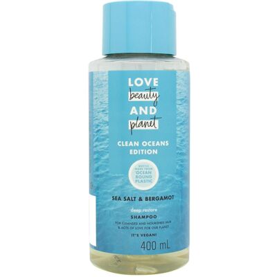 Love Love, Shampoo, Love Beauty And Planet Deep Restore Clean Oceans Sea Salt and Bergamot Shampoo 400ml (Flüssiges Shampoo, 400 ml) Love Love, Shampoo, Love Beauty And Planet Deep Restore Clean Oceans Sea Salt and Bergamot Shampoo 400ml (Flüssiges Shampoo, 400 ml)