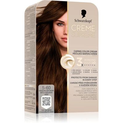Schwarzkopf, Haarfarbe, Creme Supreme Dauerhafter Haarfärbemittel (5-60 Czekoladowy Brąz) Schwarzkopf, Haarfarbe, Creme Supreme Dauerhafter Haarfärbemittel (5-60 Czekoladowy Brąz)