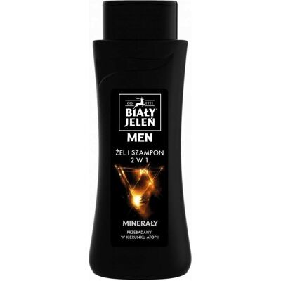 Biały Jeleń, Shampoo, White Deer - Hypoallergenic Gel & Shampoo 2in1 for men Minerals 300ml (300 ml) Biały Jeleń, Shampoo, White Deer - Hypoallergenic Gel & Shampoo 2in1 for men Minerals 300ml (300 ml)
