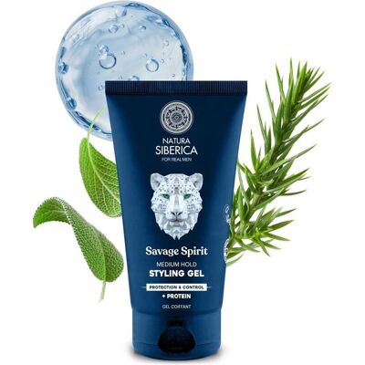 Natura Siberica, Haargel + Haarwachs, Men Savage Spirit Medium Hold Styling Gel (Haargel, 150 ml) Natura Siberica, Haargel + Haarwachs, Men Savage Spirit Medium Hold Styling Gel (Haargel, 150 ml)