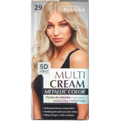 Joanna, Haarfarbe, Multi Cream Metallic Color 5D Effect Hair Dye 29 Very Bright Snowyond (Sehr helles Schneeblond) Joanna, Haarfarbe, Multi Cream Metallic Color 5D Effect Hair Dye 29 Very Bright Snowyond (Sehr helles Schneeblond)