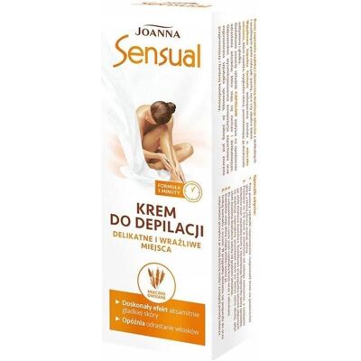 Joanna, Wachs + Enthaarungscreme, Sensual Cream For Hair Removal Of Sensitive Places Milk (1x, 100 g) Joanna, Wachs + Enthaarungscreme, Sensual Cream For Hair Removal Of Sensitive Places Milk (1x, 100 g)