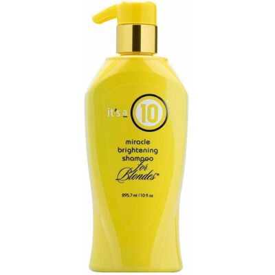 Makeup Revolution, Shampoo, It's A 10 Miracle Brightening Shampoo für Blondinen Unisex 10oz (Flüssiges Shampoo, 295.70 ml) Makeup Revolution, Shampoo, It's A 10 Miracle Brightening Shampoo für Blondinen Unisex 10oz (Flüssiges Shampoo, 295.70 ml)