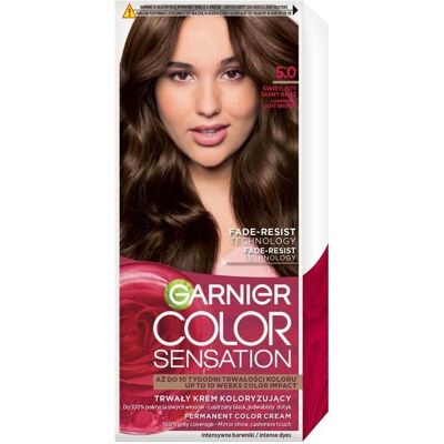 Garnier, Haarfarbe, Color Sensation Creme farba do włosów 5.0 Świetlisty Jasny Brąz (Hellbraun) Garnier, Haarfarbe, Color Sensation Creme farba do włosów 5.0 Świetlisty Jasny Brąz (Hellbraun)