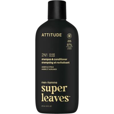Attitude, Shampoo, Men's 2-in-1 Volumizing Shampoo and Conditioner for Thin Hair (Flüssiges Shampoo, 415 ml) Attitude, Shampoo, Men's 2-in-1 Volumizing Shampoo and Conditioner for Thin Hair (Flüssiges Shampoo, 415 ml)