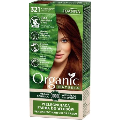 Joanna, Haarfarbe, Naturia Organic caring hair dye without ammonia and PPD 321 Chestnut (Kastanie) Joanna, Haarfarbe, Naturia Organic caring hair dye without ammonia and PPD 321 Chestnut (Kastanie)