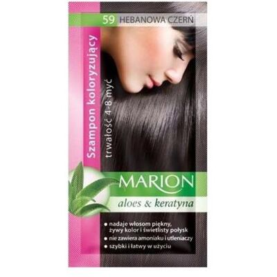 Marion - Haarfarbshampoo Sachet - Ebenholz Schwarz Marion - Haarfarbshampoo Sachet - Ebenholz Schwarz