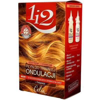 Celia, Haarfarbe, SET Płyn do trwałej ondulacji keratynowy z ceramidami płyn skręcający włosy 75ml + płyn utrwal Celia, Haarfarbe, SET Płyn do trwałej ondulacji keratynowy z ceramidami płyn skręcający włosy 75ml + płyn utrwal