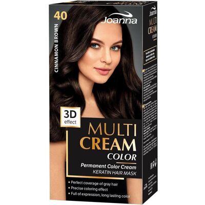 Joanna, Haarfarbe, Multi Cream Color Hair Dye 40 Cinnamon Bronze (40 Zimtbraun) Joanna, Haarfarbe, Multi Cream Color Hair Dye 40 Cinnamon Bronze (40 Zimtbraun)