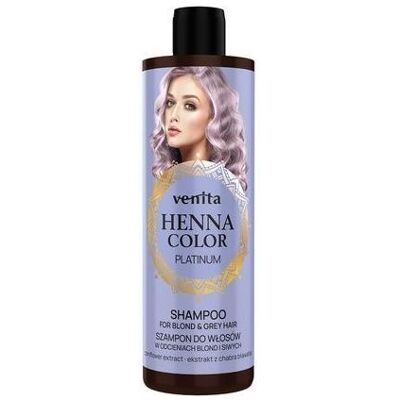 Venta, Shampoo, Venita Henna Color Shampoo für Haare Platin 300ml (Flüssiges Shampoo, 300 ml) Venta, Shampoo, Venita Henna Color Shampoo für Haare Platin 300ml (Flüssiges Shampoo, 300 ml)