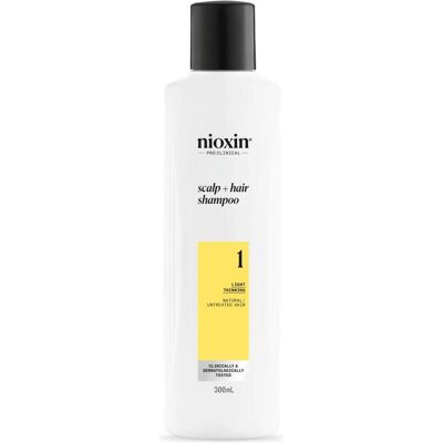 Nioxin System 1 Shampoo - Natürliches Haar - Milde Schwächung - 300 Ml Nioxin System 1 Shampoo - Natürliches Haar - Milde Schwächung - 300 Ml