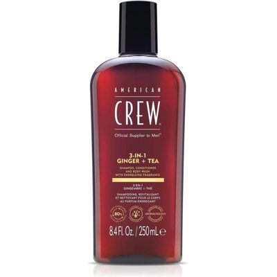 American Crew 3-in-1 Ingwer + Tee Shampoo, Conditioner und Duschgel (250ml) American Crew 3-in-1 Ingwer + Tee Shampoo, Conditioner und Duschgel (250ml)