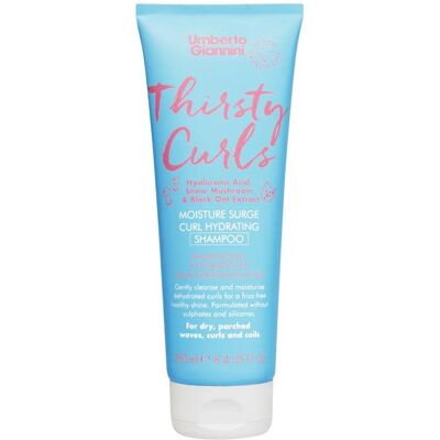 Umberto Giannini, Shampoo, Thirsty Curls Curl Hydrating Shampoo für trockene und dehydrierte Locken 250ml (Flüssiges Shampoo, 250 ml) Umberto Giannini, Shampoo, Thirsty Curls Curl Hydrating Shampoo für trockene und dehydrierte Locken 250ml (Flüssiges Shampoo, 250 ml)