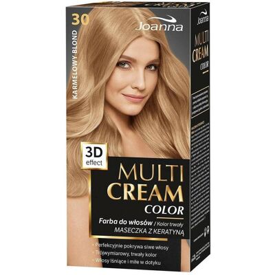 Joanna, Haarfarbe, Multi Cream Color Hair Dye 30 Caramelonde (Karamellblond) Joanna, Haarfarbe, Multi Cream Color Hair Dye 30 Caramelonde (Karamellblond)