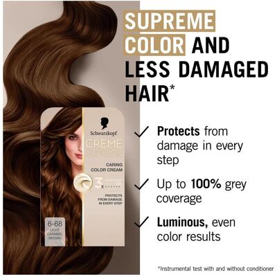 Garnier, Haarfarbe, Schwarzkopf Creme Supreme Hair Color Shade 668 Light Caramel Brown (Hellbraun) Garnier, Haarfarbe, Schwarzkopf Creme Supreme Hair Color Shade 668 Light Caramel Brown (Hellbraun)