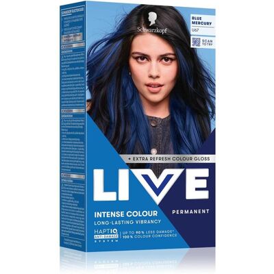 Schwarzkopf, Haarfarbe, Live Intense Color Permanent Haarfarbe (Blau) Schwarzkopf, Haarfarbe, Live Intense Color Permanent Haarfarbe (Blau)