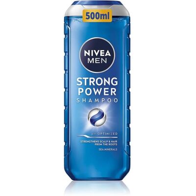 NIVEA, Shampoo, Men Strong Power Shampoo For Men 500ml (Flüssiges Shampoo, 500 ml) NIVEA, Shampoo, Men Strong Power Shampoo For Men 500ml (Flüssiges Shampoo, 500 ml)