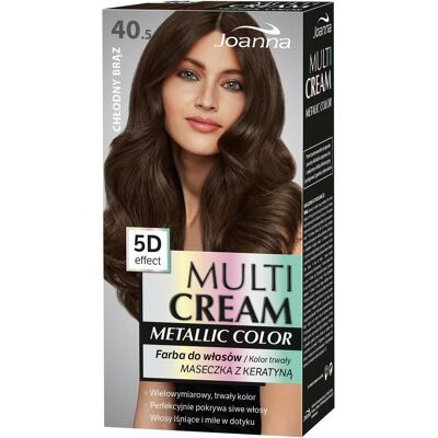 Joanna, Haarfarbe, Multi Cream Metallic Color 5D Effect Hair Dye 40.5 Cool Brown (Braun) Joanna, Haarfarbe, Multi Cream Metallic Color 5D Effect Hair Dye 40.5 Cool Brown (Braun)