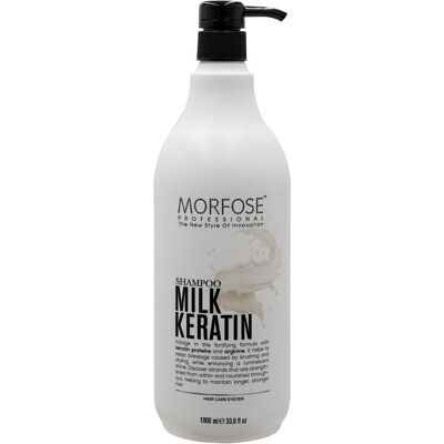 Morfose, Shampoo, Milk Keratin Shampoo 1000ml mit Keratinproteinen und Arginin stärkt das Haar und fügt Shi (Flüssiges Shampoo, 1000 ml) Morfose, Shampoo, Milk Keratin Shampoo 1000ml mit Keratinproteinen und Arginin stärkt das Haar und fügt Shi (Flüssiges Shampoo, 1000 ml)