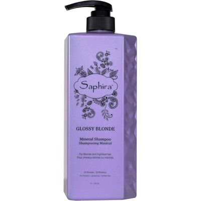 Saphira, Shampoo, Glossy Blonde Shampoo for Natural, Bleached, and Color-Treated Blonde (Flüssiges Shampoo, 1000 ml) Saphira, Shampoo, Glossy Blonde Shampoo for Natural, Bleached, and Color-Treated Blonde (Flüssiges Shampoo, 1000 ml)