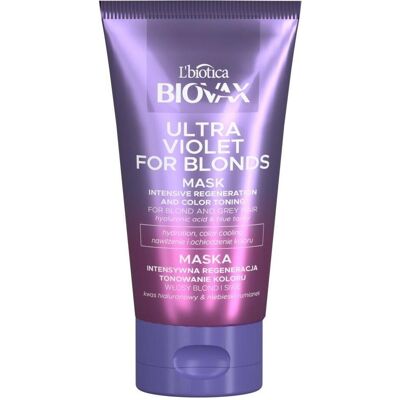 L´Biotica, Haarmaske, L'BIOTICA Biovax Ultra Violet für Blondinen Intensive (150 ml) L´Biotica, Haarmaske, L'BIOTICA Biovax Ultra Violet für Blondinen Intensive (150 ml)