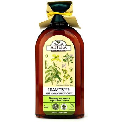 Schubiger, Shampoo, Green Pharmacy Nettle and Burdock Oil Shampoo for Normal Hair (Flüssiges Shampoo, 350 ml) Schubiger, Shampoo, Green Pharmacy Nettle and Burdock Oil Shampoo for Normal Hair (Flüssiges Shampoo, 350 ml)