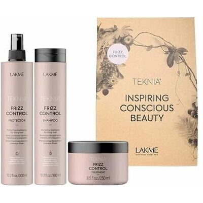 Lakmé, Shampoo, Lakme TKN Frizz Control Retail Pack: Shampoo 300ml + Pflege 250ml + Schutz 300ml (850 ml) Lakmé, Shampoo, Lakme TKN Frizz Control Retail Pack: Shampoo 300ml + Pflege 250ml + Schutz 300ml (850 ml)